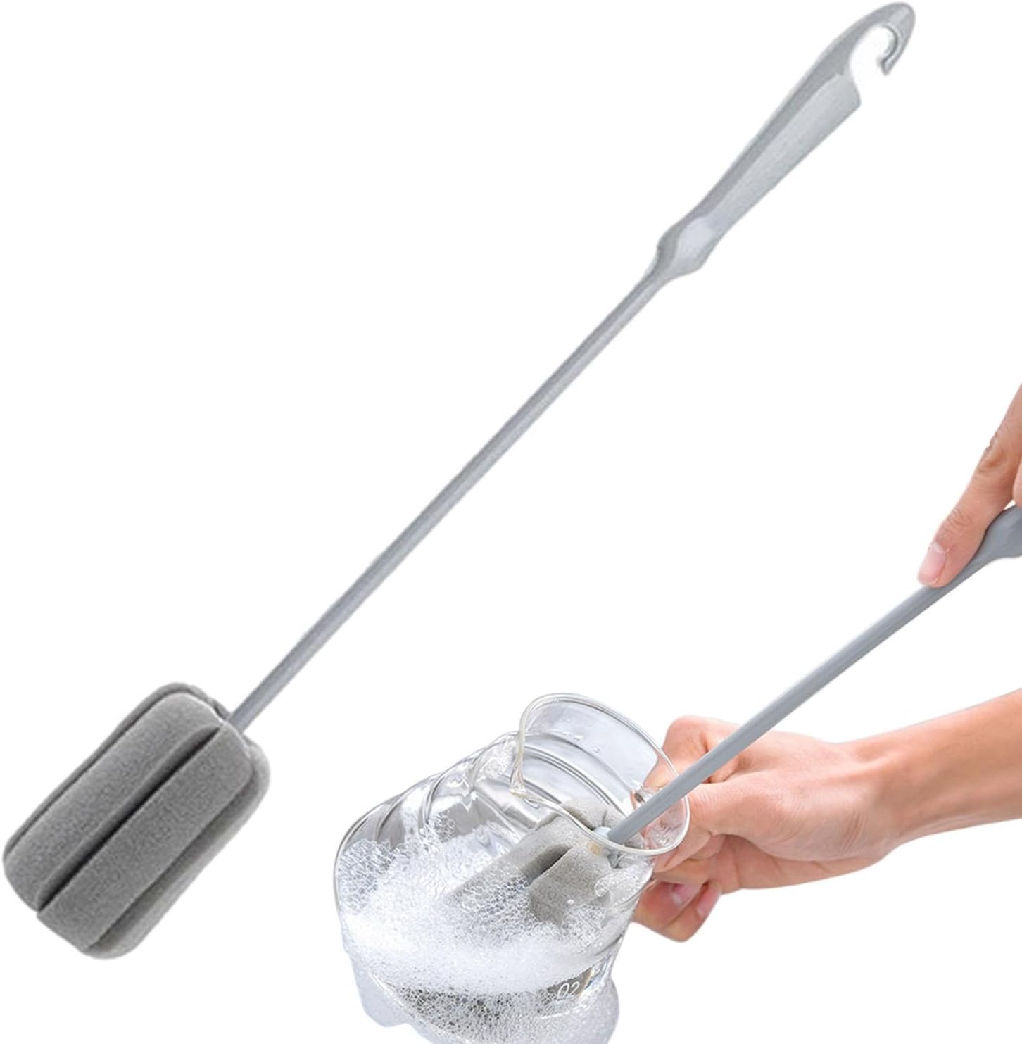 Babyflaschenbürste, Becherbürste, Waschbürste Für Babyflaschen Mit Langem Griff, Reinigungsbürste Mit Schwamm, Becherbürste Mit Langem Griff, Kopf- Und Aufhängesystem, Babyflaschenbürste
