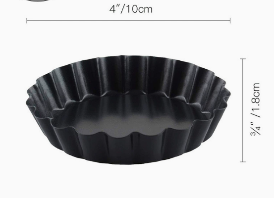 Törtchenform, Set Mit 6 Törtchenformen Mit Abnehmbarem Boden, 10 Cm Antihaftbeschichtung, Runde Quicheform, Törtchenplatte Für Einzelne Kuchen
