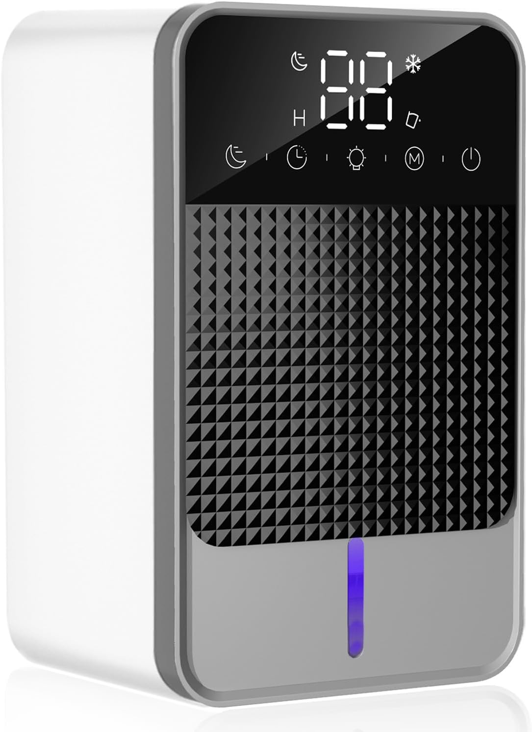 Luftentfeuchter 1500 Ml, Ultraleiser Elektrischer Luftentfeuchter, Automatische Abschaltung, 7 Bunte Led-lichter, Kompakte Luftentfeuchter Für Zuhause, Für Keller, Badezimmer, Keller, Schlafzimmer