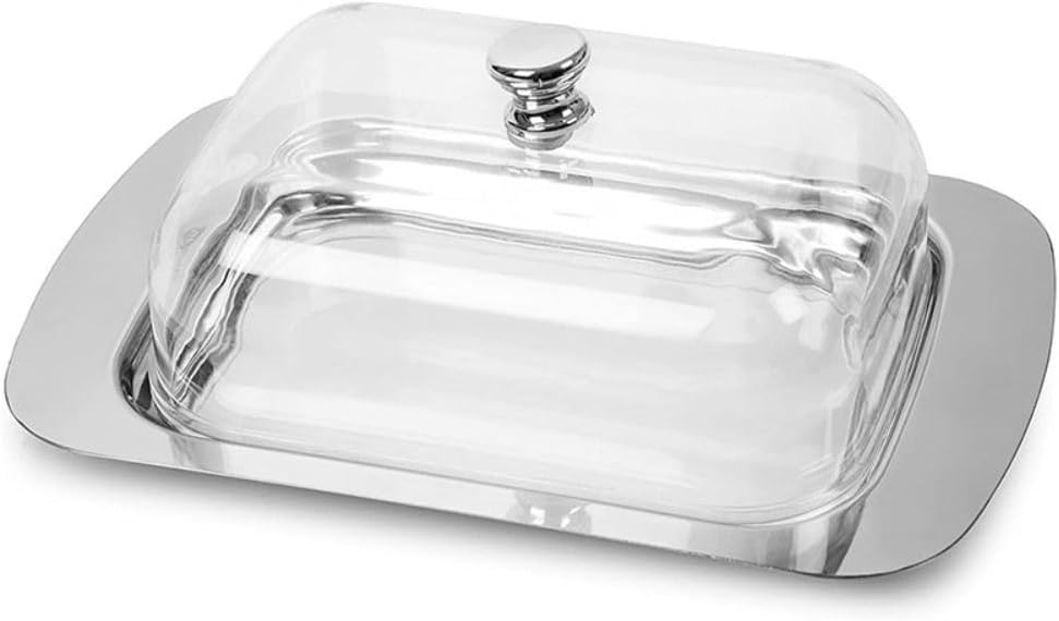 Butterdose Aus Edelstahl Mit Deckel, Stabiler Käse-/butterbehälter, Kleiner Butterbehälter, Käsehalter, Butterbehälter (kunststoffdeckel)