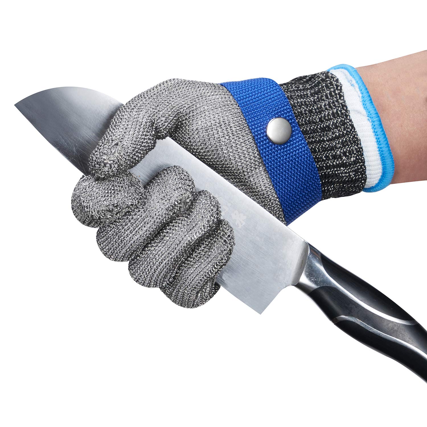 Schutzhandschuhe Zum Schneiden, Zerkleinern, Schneiden, Fleischverarbeitung, Schnittfeste Edelstahlhandschuhe Gl09 L (ein Handschuh)