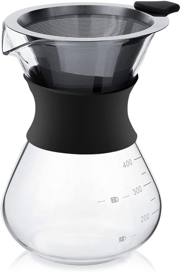 Manuelle Filterkaffeemaschine Mit Glasfilterhalter Und Dauerfilterkaraffe (400 Ml)