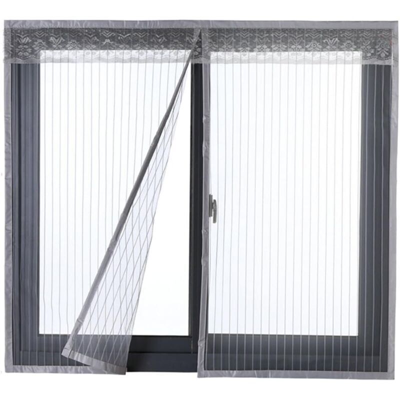 Magnetisches Moskitonetz Für Türen Und Fenster, Grau, 120 X 150 Cm, Einfache Montage, Wiederverwendbar, Mückenschutz, Ulisem