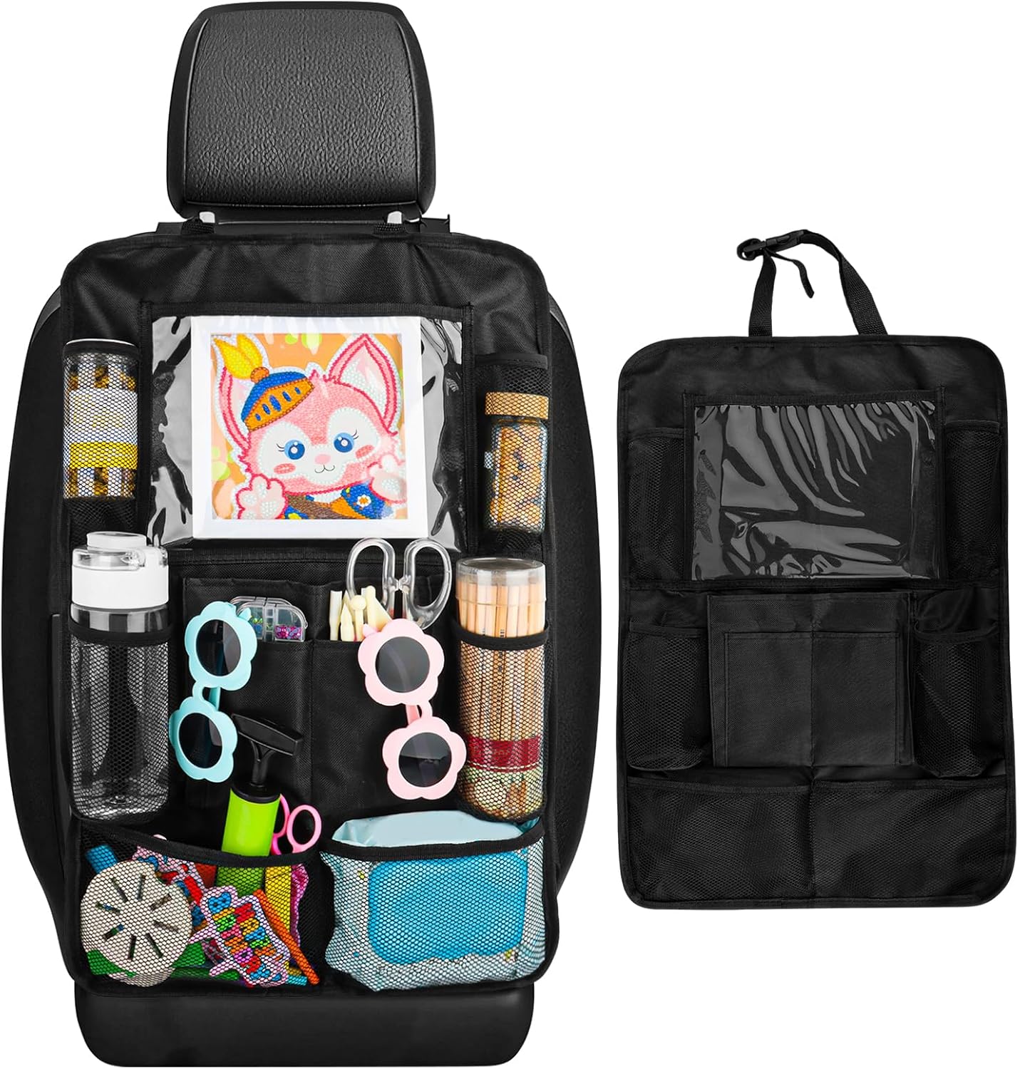 Für Auto-organizer, Verbesserte Und Verdickte Auto-organizer-box, Autositzschutz Mit 10 Taschen, Ideal Zum Aufbewahren Von Spielzeug, Snacks Und Tassen Im Auto