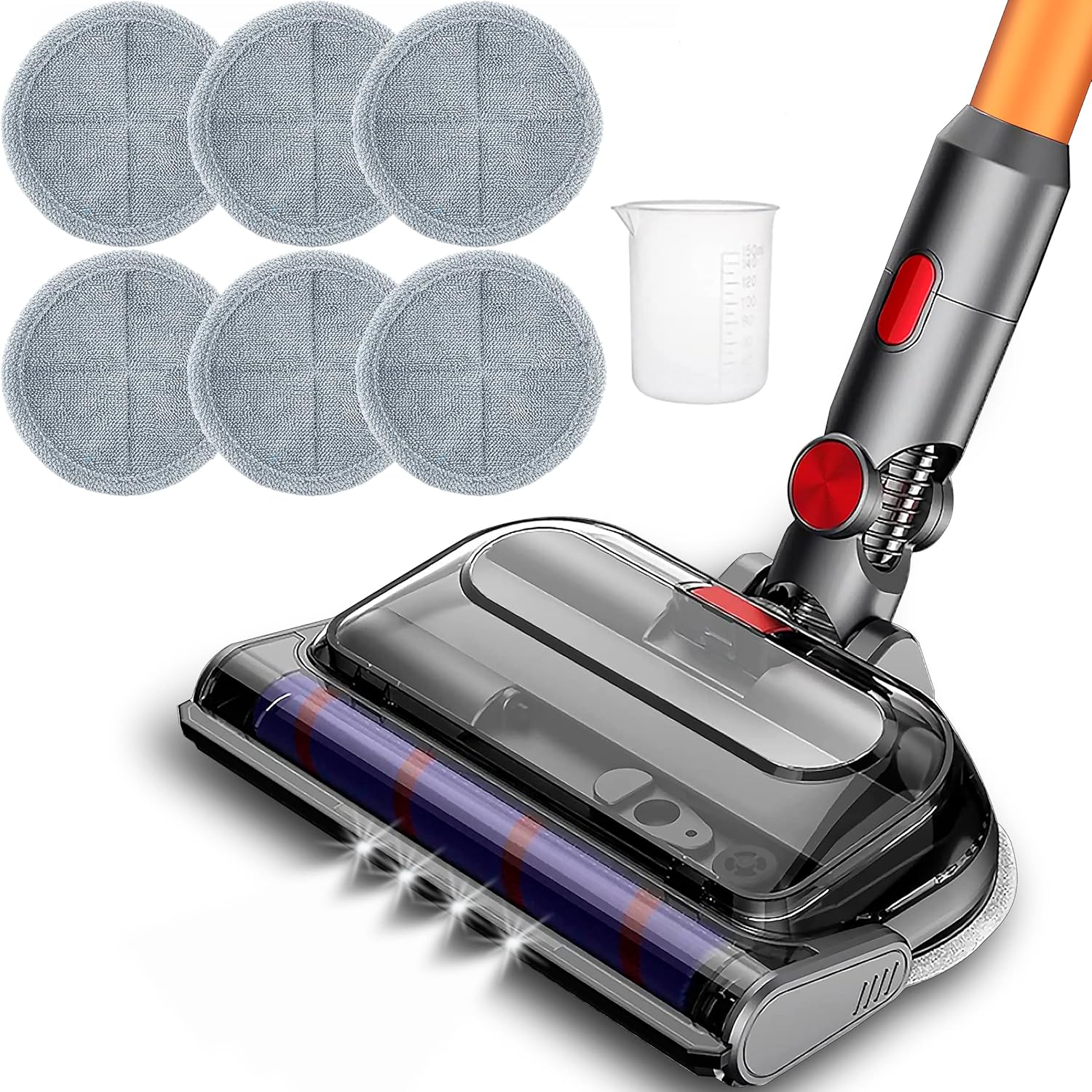 Motorisierte Turbobürsten-geschirrspülmaschine, Kompatibel Mit Dyson V7, V8, V10, V11, V15, Aspira Und Lava, Geeignet Für Holz- Und Marmorböden, Inklusive Mikrofasertuch