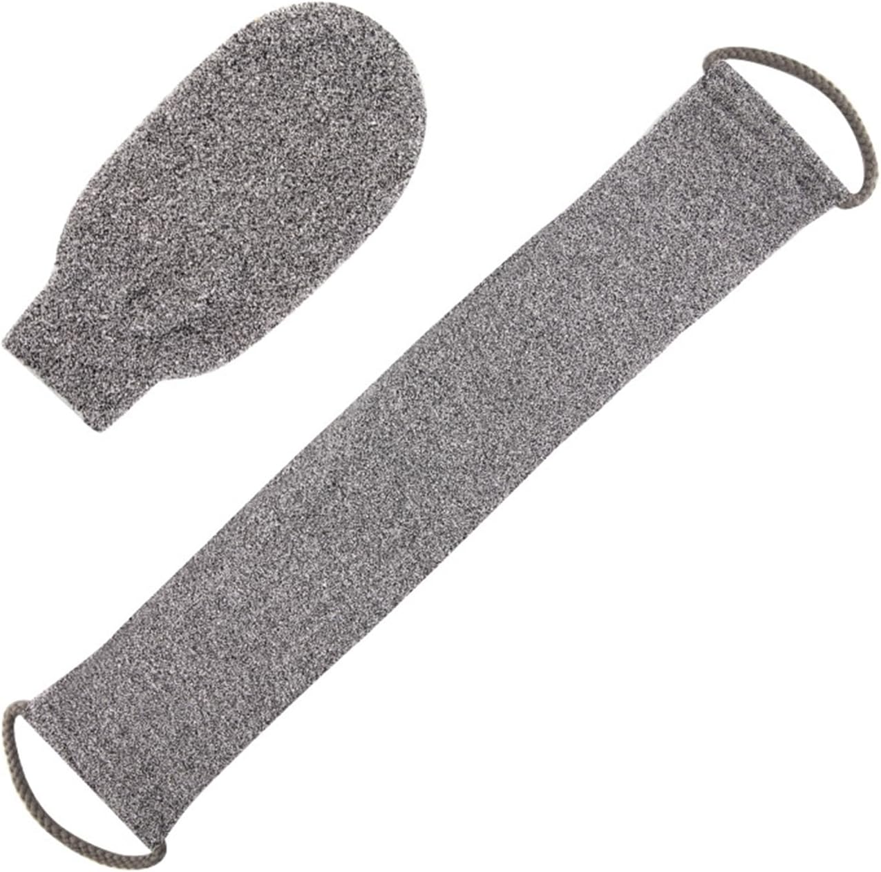 Körperpeeling-handschuh Und Waschlappen Aus Grauer Bambusfaser, Natürliches Bade-set Zur Entfernung Abgestorbener Hautschüppchen, Sanfte Alternative Zu Luffa-handschuhen, Duschzubehör Für Damen Und He