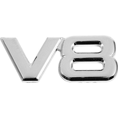 3d-aufkleber Mit Silbernem V8-auto-heckemblem. 7,5 X 3,5 Cm