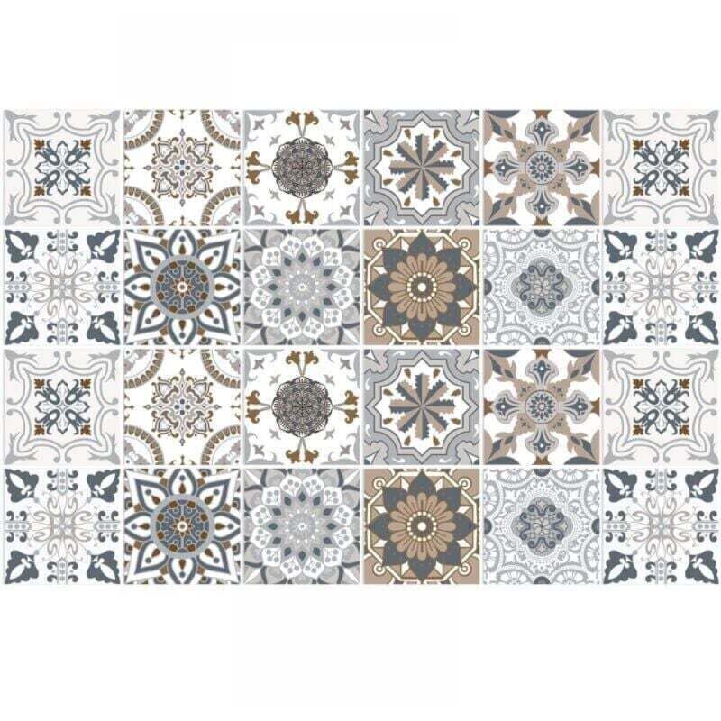 Selbstklebende Pvc-fliesen In Ziegeloptik, 20x20 Cm – 24 Stück, Industriestil, Ideal Für Küchen- Oder Badezimmerverkleidungen.