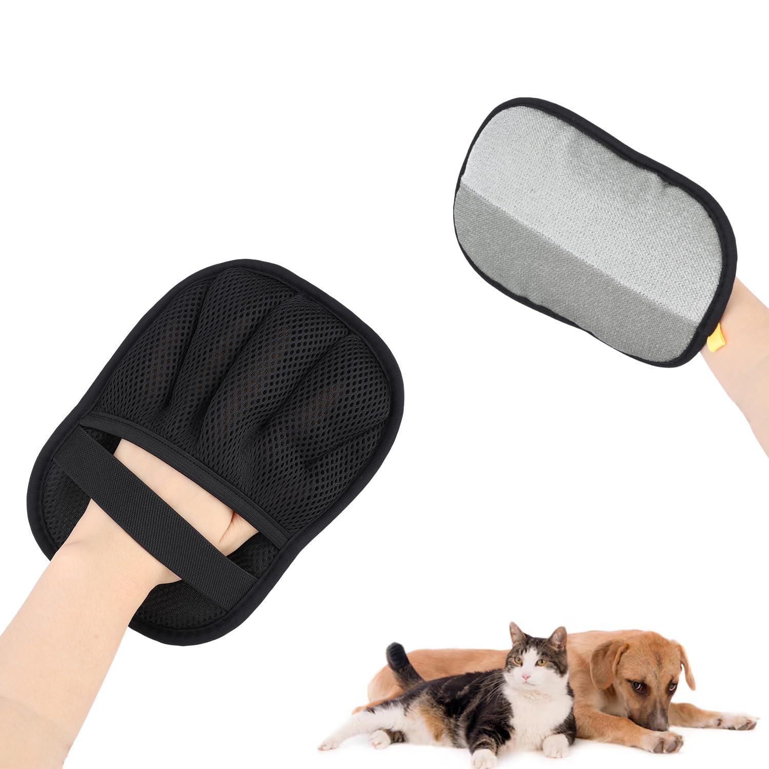Haustierpflegehandschuhe, Elektrostatische Haarentferner-handschuhe, Multifunktionale Wiederverwendbare Werkzeuge Zum Entfernen Von Tierhaaren, Teppichen, Kleidung, Möbeln (fünf-finger-stil)