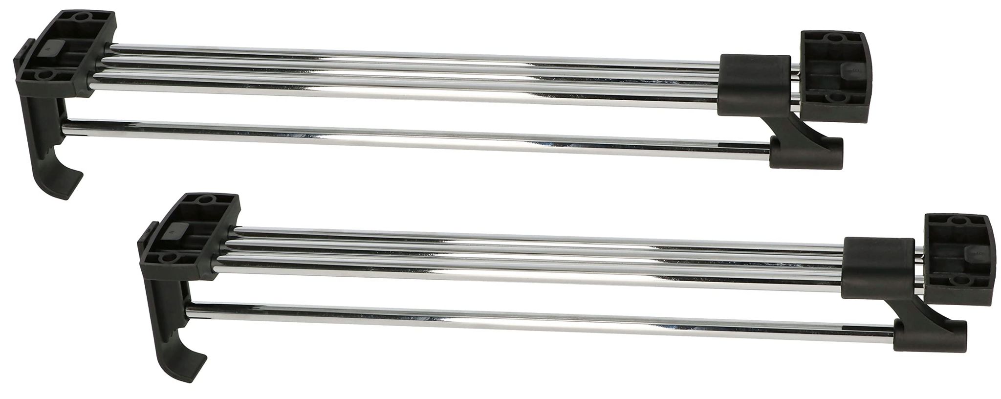 Packung Mit 2 Starken, Erweiterbaren Kleiderstangen Für Den Kleiderschrank, 350 Mm