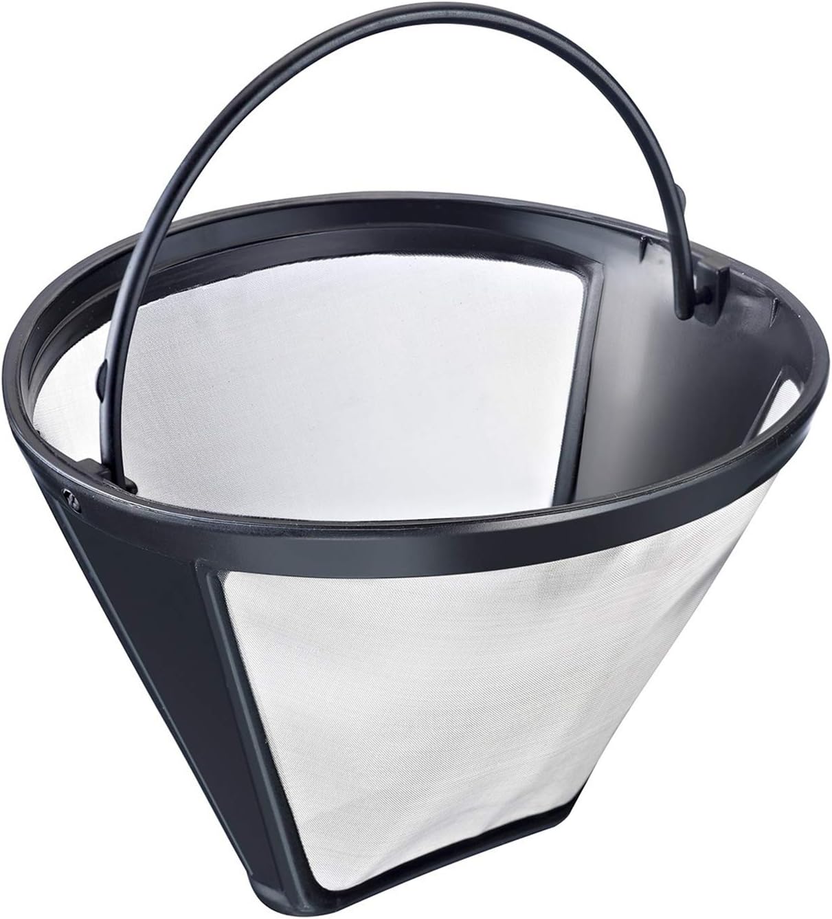 Wiederverwendbarer Kaffeefilter, 100 Mesh, Für 8–12 Tassen Kaffee, Größe 4, Edelstahl