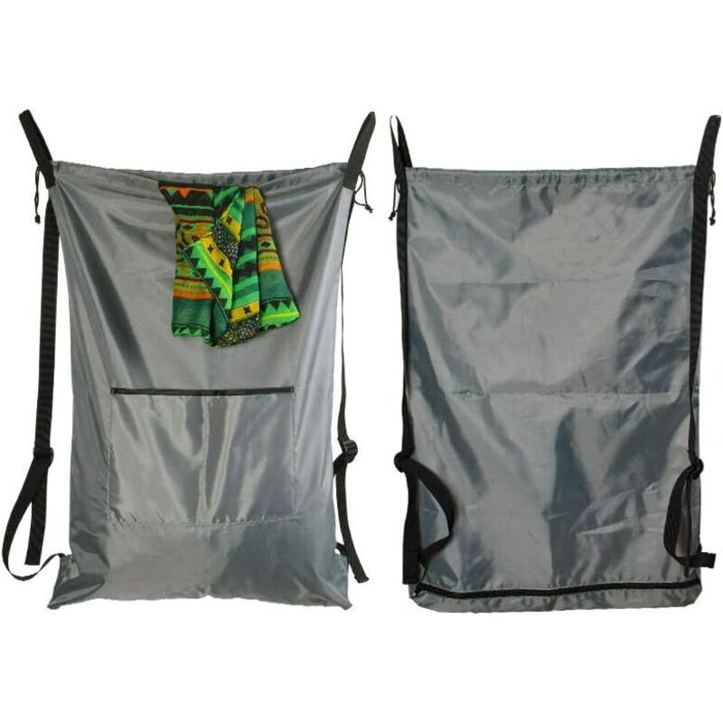Hängender Reise-wäschesack, Grau, Strapazierfähiges Polyester, Ideal Für Schlafzimmer Oder Badezimmer, 1 Stück - Ulisem