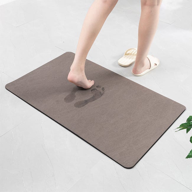 Rutschfeste, Saugfähige Und Schnell Trocknende Kieselgur-badematte Mit Rutschfester Gummiunterseite – Sorgt Für Sicherheit Und Komfort (40 X 60 Cm)