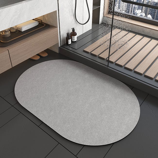 Rutschfester, Saugfähiger Und Schnell Trocknender Badeteppich Aus Kieselgur Mit Rutschfester Gummiunterseite – Garantiert Sicherheit Und Komfort (50 X 80 Cm)