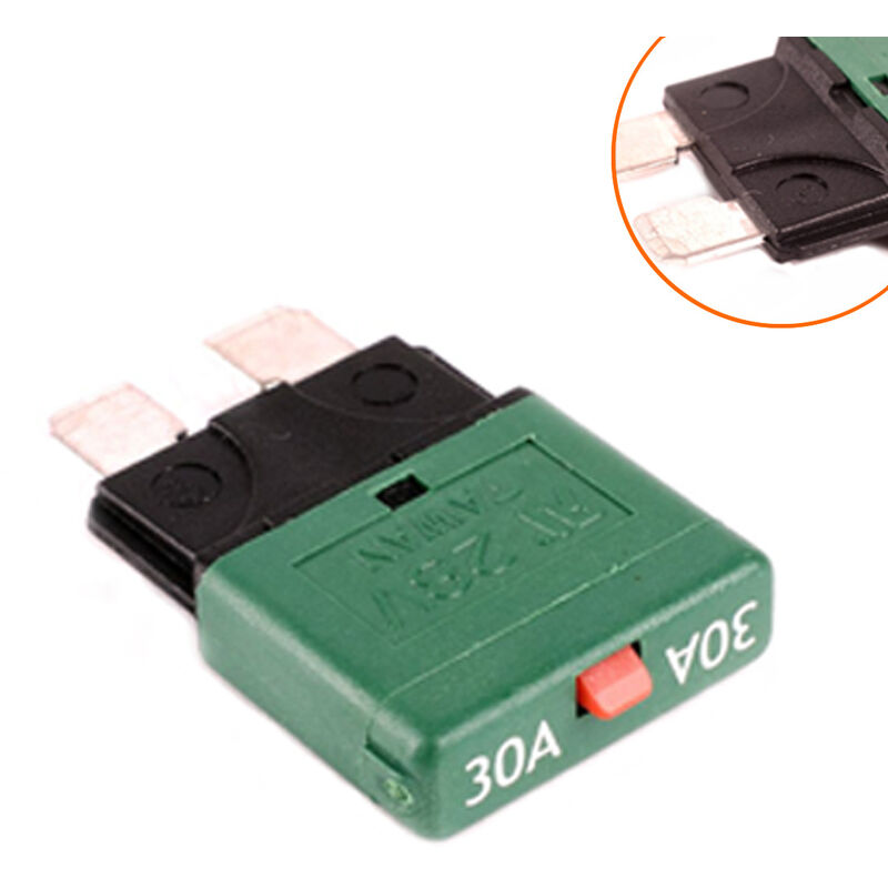 2pcs 30a Auto Sicherung/medium Reset Sicherung Schutzschalter/flachsicherung Sockel