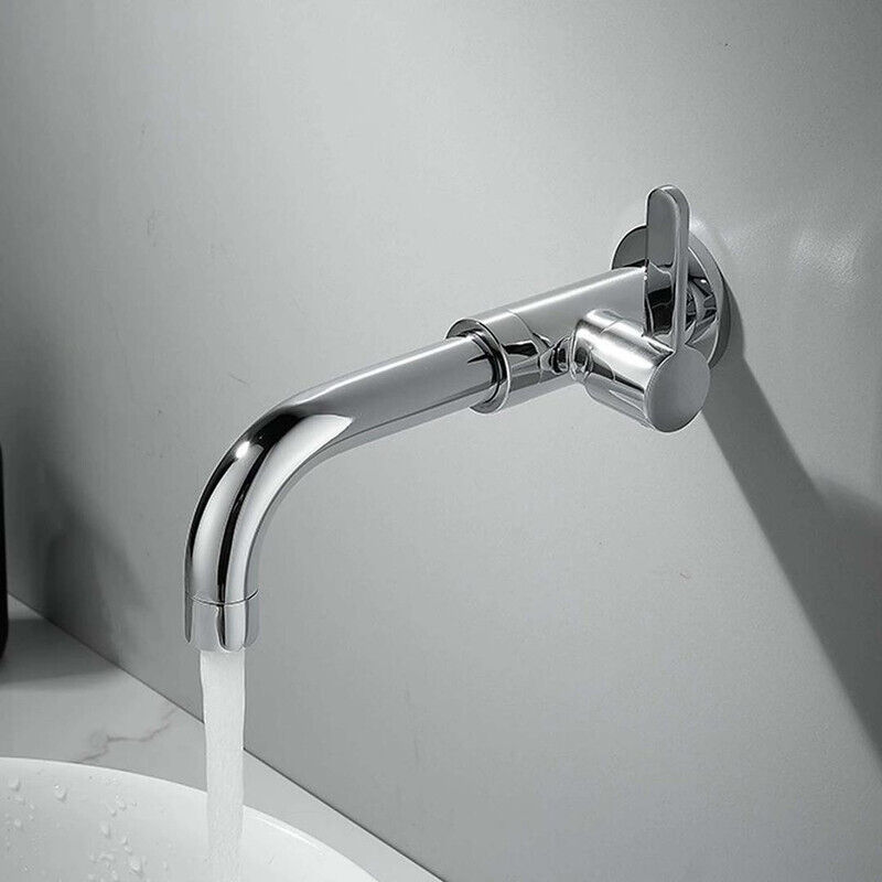 Verdeckter Ablaufhahn – 360° Drehbarer Wasserhahn – Silber, 24 Cm