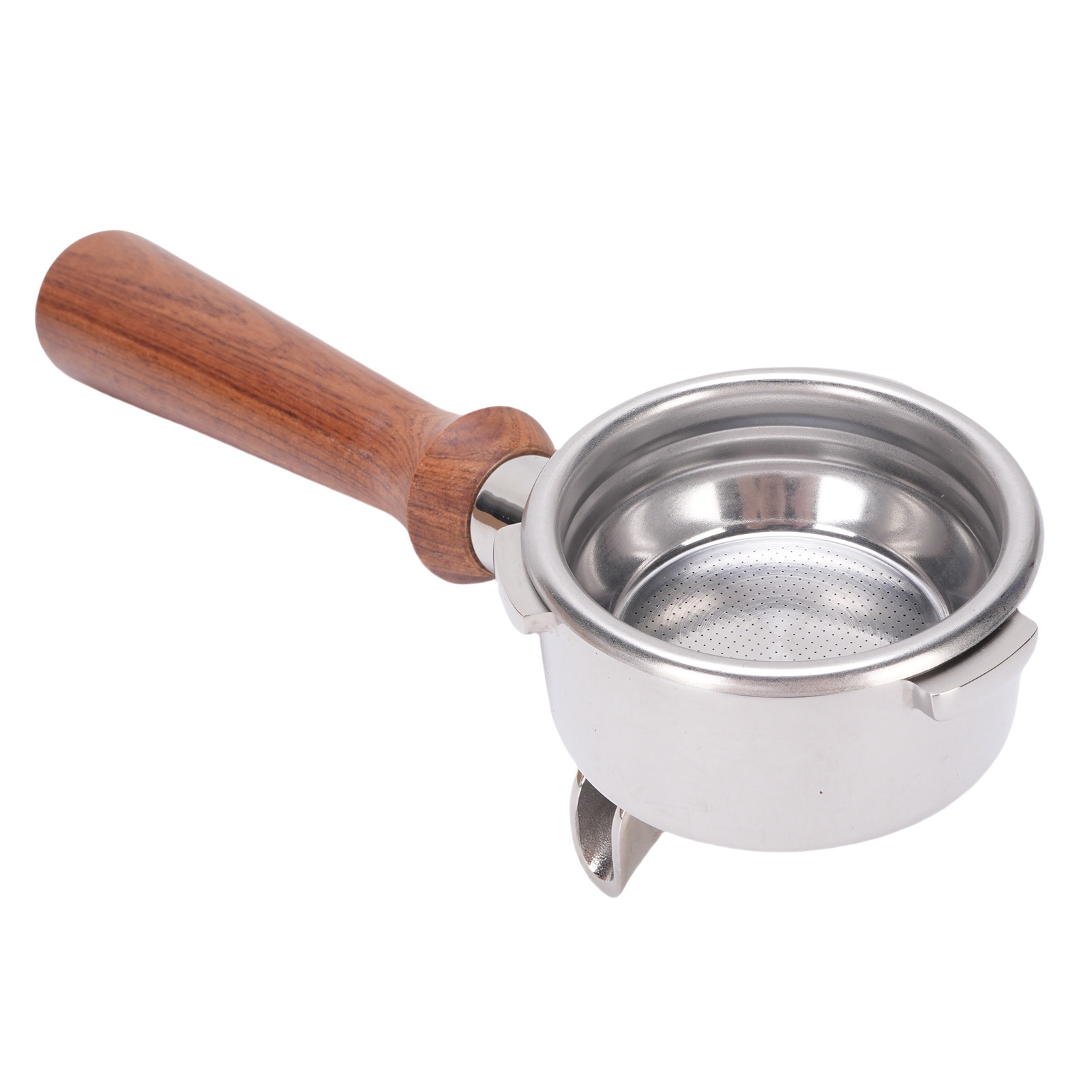 Professioneller Doppelauslauf-siebträger 58 Mm Aus Holz Und Edelstahl Für Universelle Kaffeemaschinen