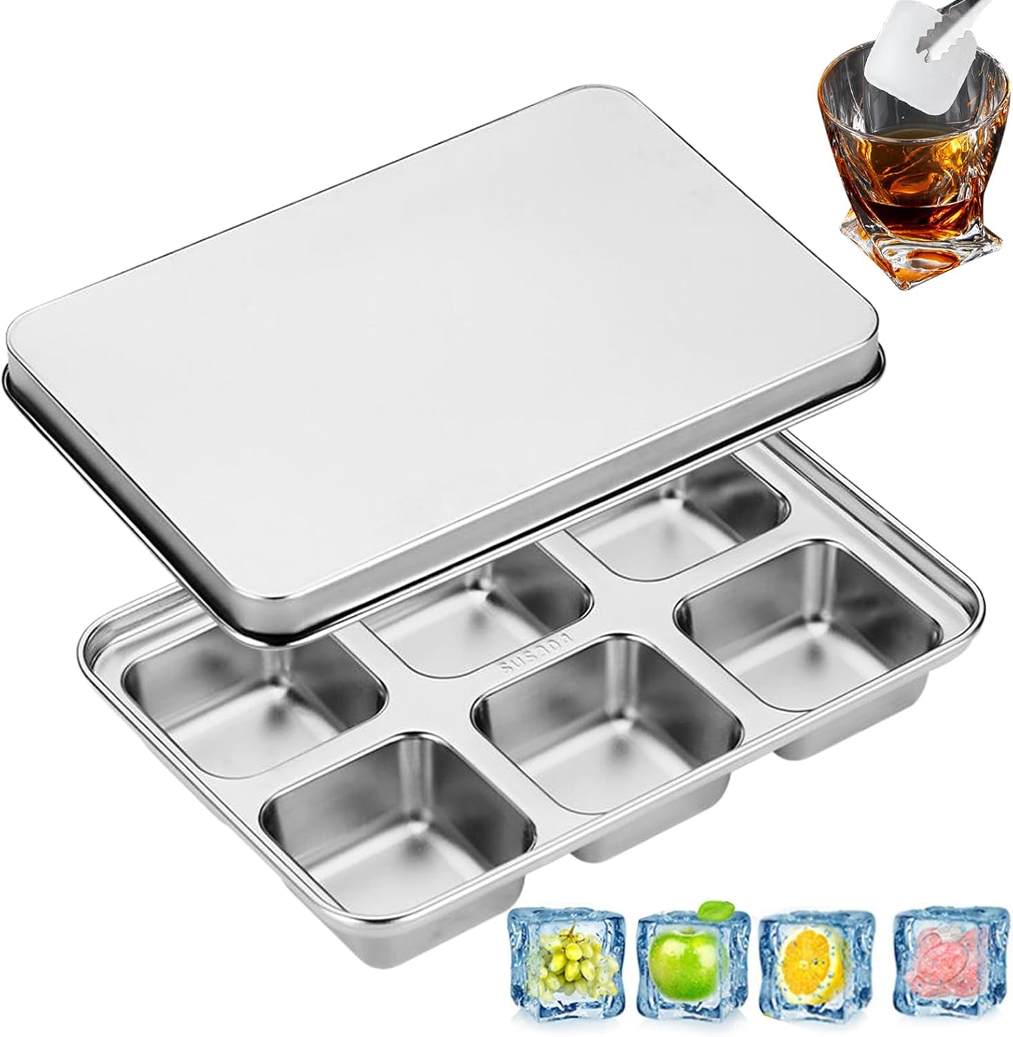 Rvs Ijsblokjesvorm - Ijsvormen Für Cocktails, Rvs Herbruikbare Ijsblokjesmaker Für Kaffee, Getränke, Babynahrung, Borstvoeding, Keuken Huis Restaurant Reisen Camping