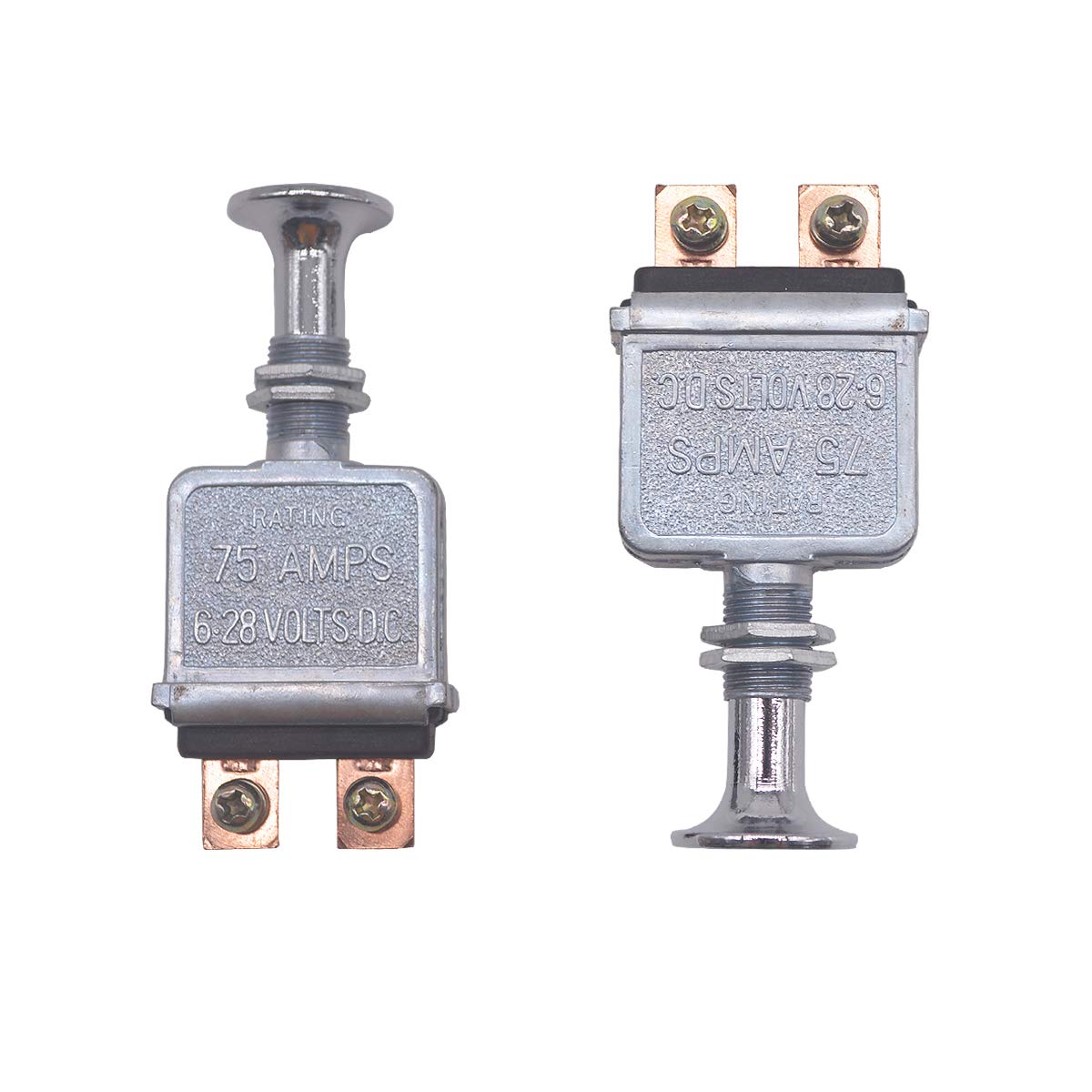 2 Stück Hochleistungs-push-pull-schalter Ein/aus 75 Amp 6-28 V D.c.