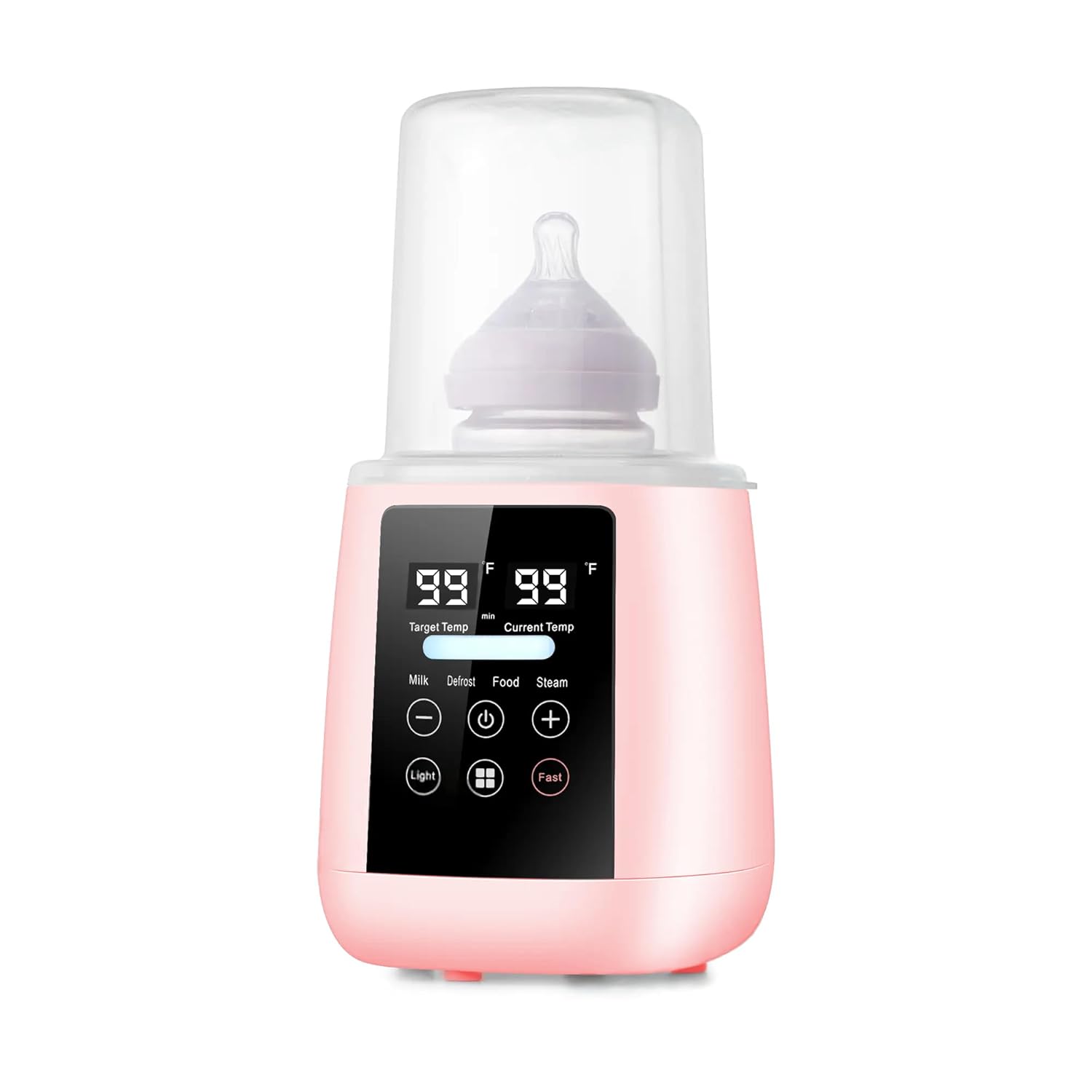 Babyflaschenwärmer, 3-in-1-milchwärmer, Gefrorene Pausenmilch Auftauen, Led-anzeige, Nachtlicht, Dampfsterilisator, Einstellbare Temperatur, Tragbar, Perfekt Für Säuglingsnahrung, Lebensmittelgläser,
