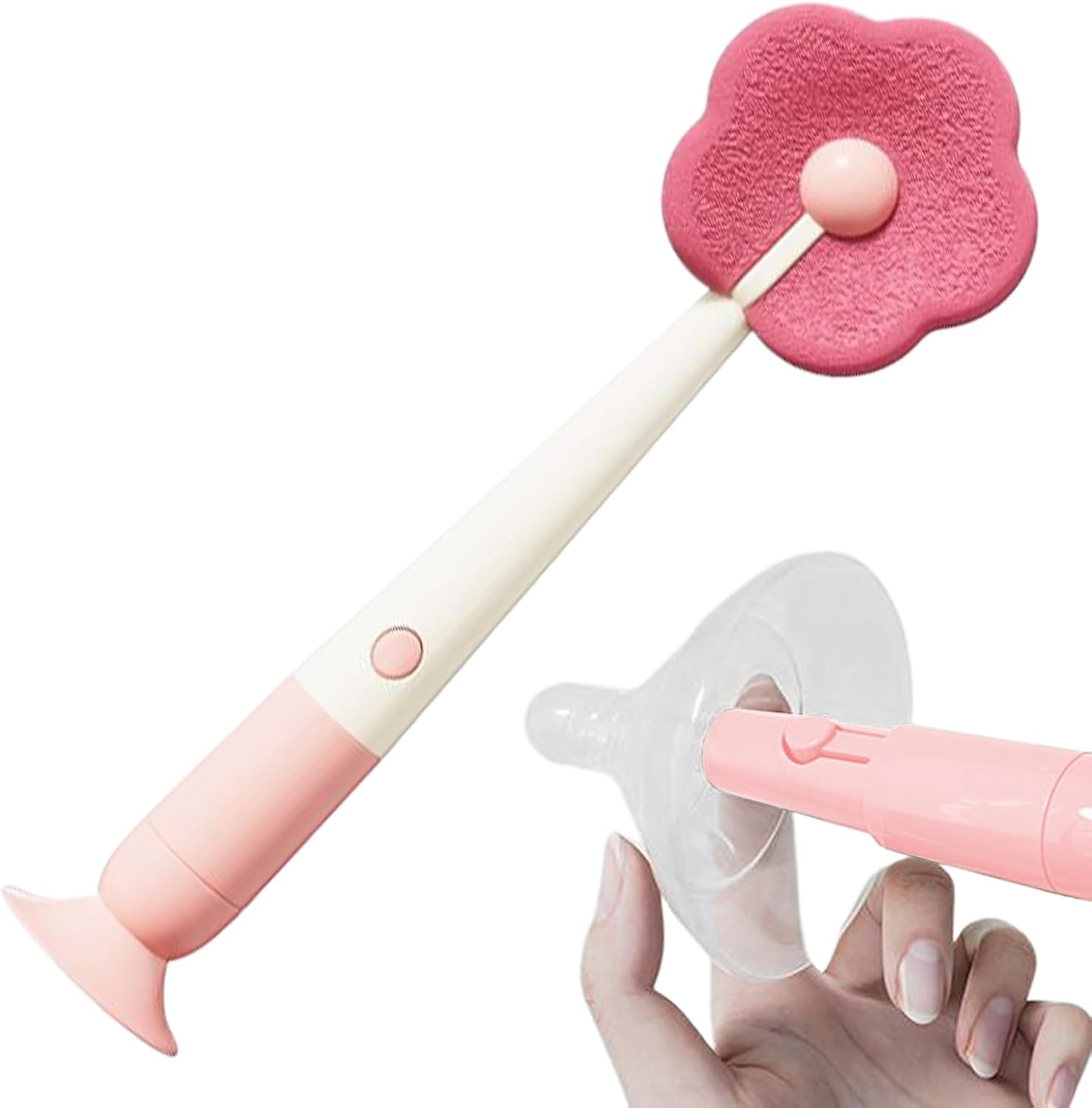 Wasserflaschen-reinigungsbürste, Saugwerkzeug Mit Blumenförmigem Schwamm, Langlebige Küchenbürste Vielseitiges Zubehör Für Kaffeeflaschen, Reiseflaschen, Weingläser, Badezimmer