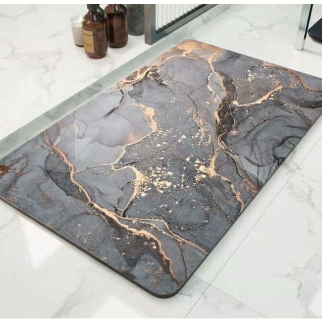 Kieselgur-badematte, Schnell Trocknend, Wasserabsorbierend, Schimmelresistent, Waschbar, 4 Schichten (40 X 60 Cm)