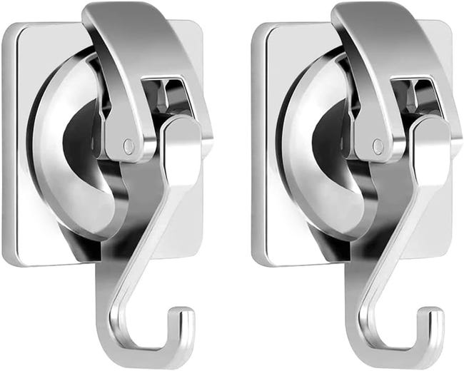 2 Stück Saugnapf-haken, Leistungsstarker Badezimmer-wand-vakuum-saugnapf, Duschhaken, Kunststoff-wand-handtuch-bademantel-haken