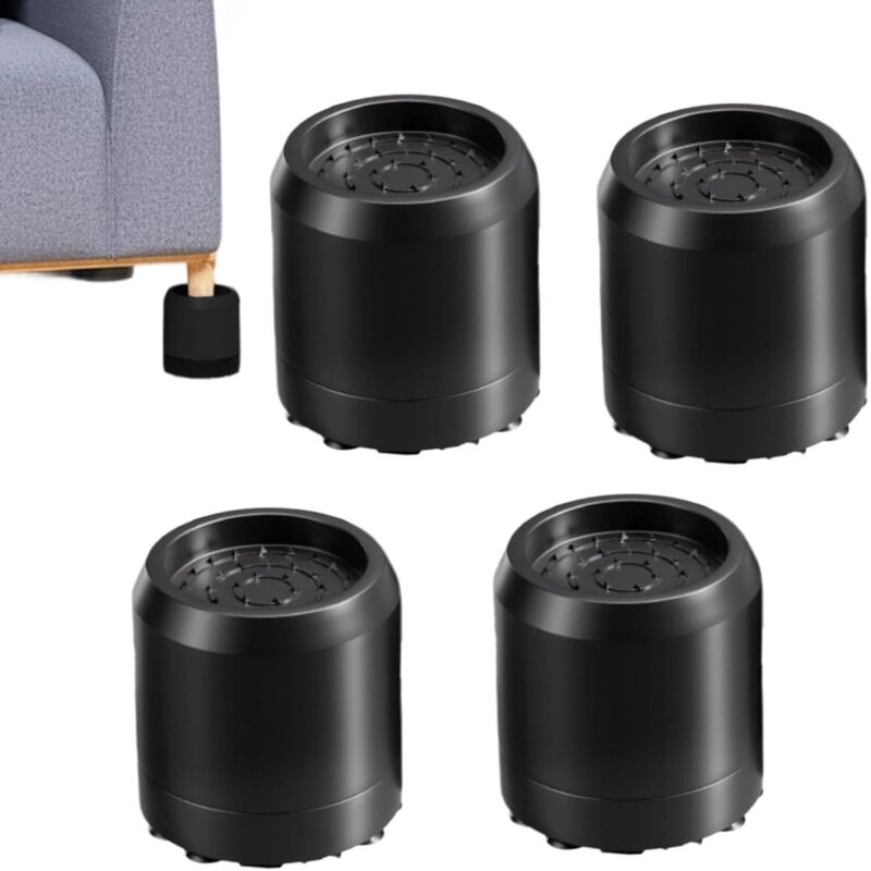Waschmaschinenmatte, Stoßdämpfende Matte, 6,2 X 6,2 X 6,2 Cm, Geräuschdämpfender Saugnapf, Geeignet Für Waschmaschinen, Trockner, Sofas, Tischbeine, Grau, Möbelstabilisator, Zubehör