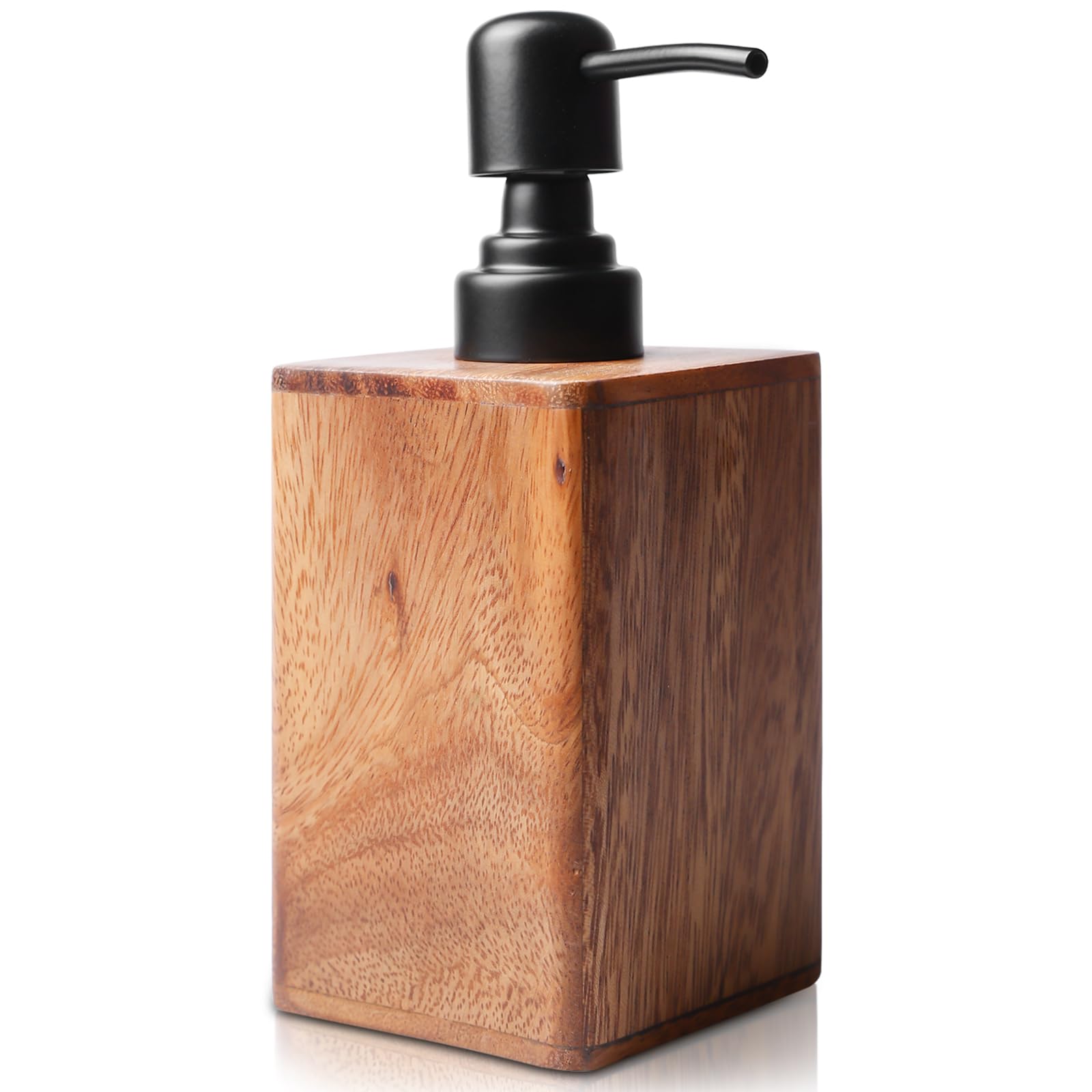 Seifenspender Aus Holz – Flüssigkeitsspender Aus Walnussholz – Für Zuhause, Badezimmer, Hotel – Einfach Zu Befüllende Presse – Shampoo-flasche – Flüssigseifenspender