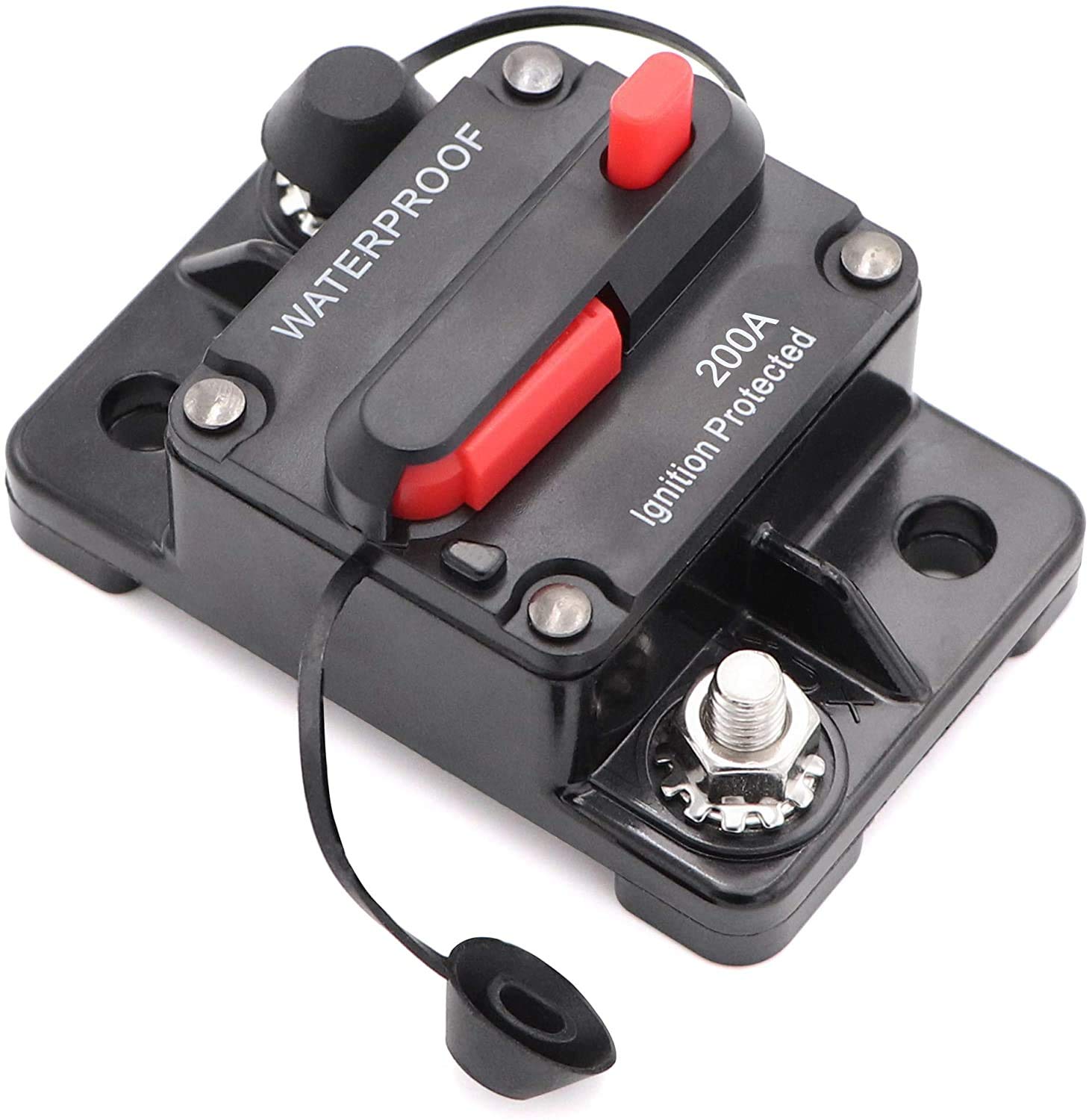 Für Auto-leistungsschalter, 200 A, 12 V-48 V Dc, Wasserdicht, Mit Manueller Rückstellung, Sicherungshalter Für Auto, Boot (200 A)