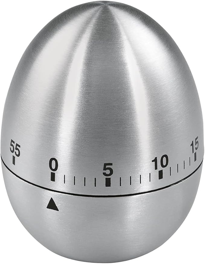 Eieruhr (mit Timerfunktion, Edelstahl) Silber