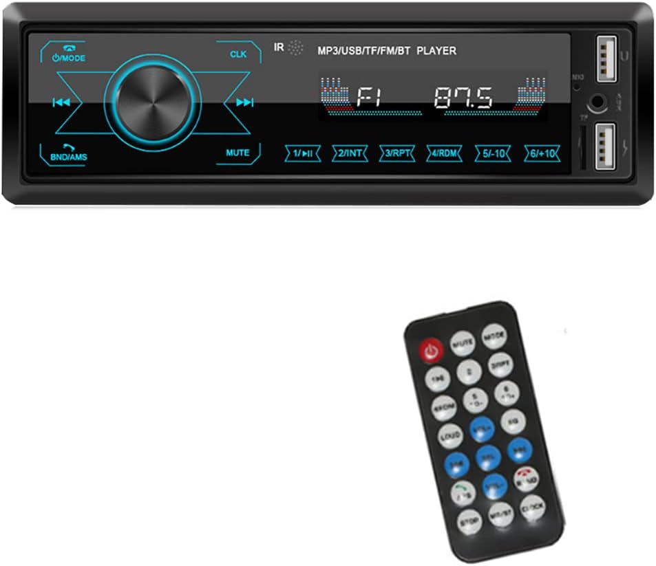 12-v-bluetooth-freisprech-autoradio Mit Usb Und Mp3-player, 7-farben-led, Unterstützt Ios- Und Android-telefone