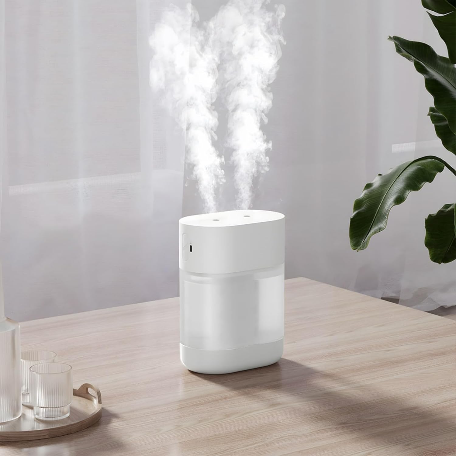 Luftbefeuchter Für Schlafzimmer, Kabellos, Tragbar – 1 L Ultraschall-kühlnebel-luftbefeuchter Mit Sanftem Nachtlicht, Automatischer Abschaltung Und Leisem Betrieb Für Schlafzimmer
