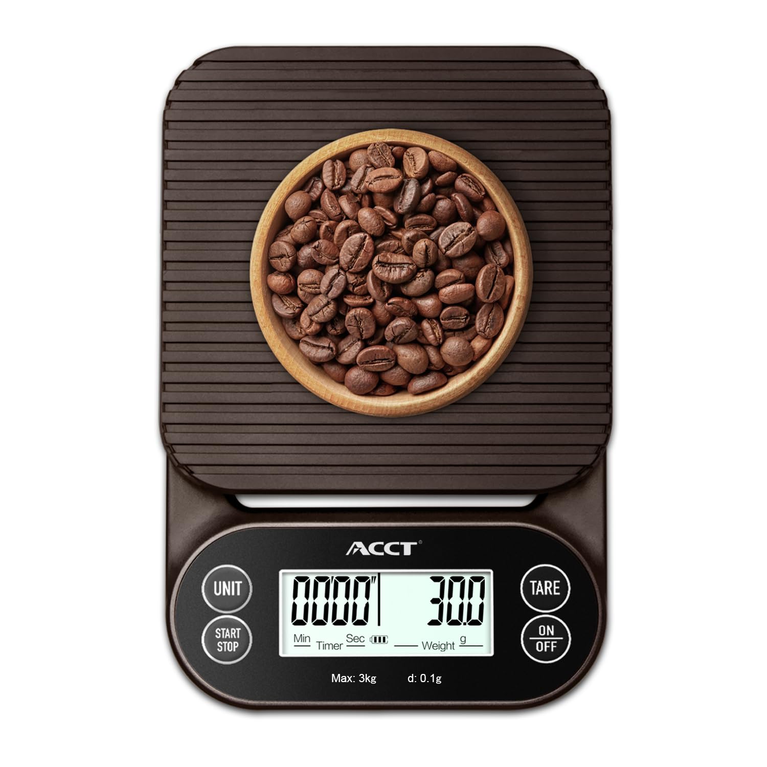 Kaffeewaage Mit Timer – 3 Kg/0,1 G Barista-waage Für Espresso, Übergießen Und Küche, 4 Einheiten, Hochpräzise Waage Mit Rutschfester Matte