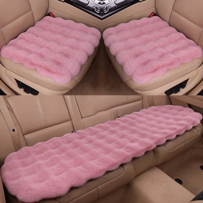 Universelle Autoschutzhülle, Dickes Anti-rutsch-kissen, Schnellwechsel, Schutz Vorne Und Hinten, 3-teiliges Set (farbe: Pink-back)
