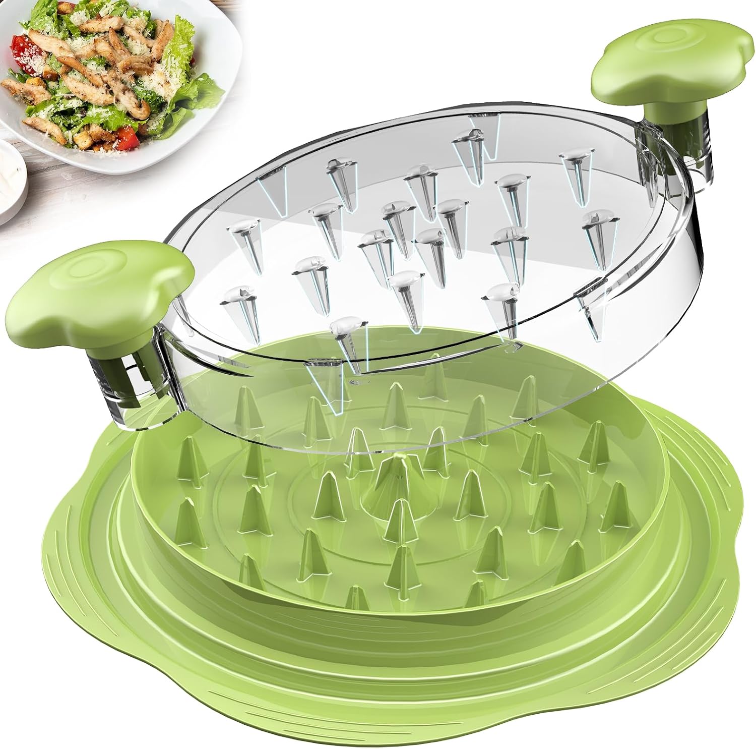 Großer Hähnchenbrustzerkleinerer Mit Bürste Und Gabel Sichtbarer Fleischzerkleinerer Mit Rutschfestem Streifen, Ergonomischem Griff, Bpa-frei, Geeignet Für Huhn, Schweinefleisch Und Rindfleisch (match