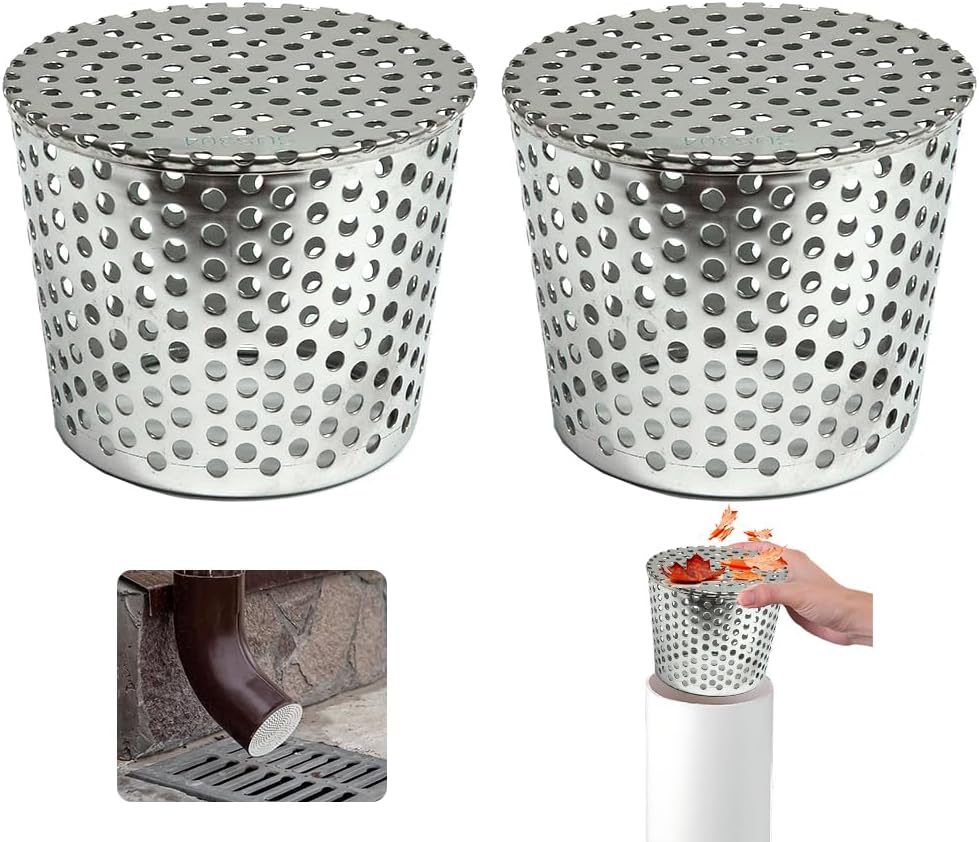 Dachrinnenfilter Aus Edelstahl, Set Mit 2 Dachrinnenfiltern 90–110 Mm, Netz-dachrinnenfilter, Laubschutzgitter Für Dachrinnen, Dachrinnenfilter Zur Vermeidung Von Verstopfungen