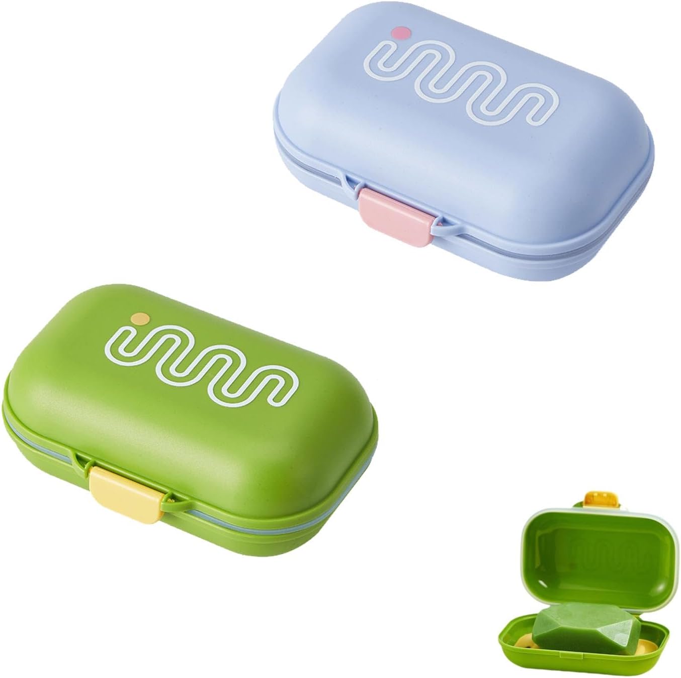 2er-pack Tragbare Reise-seifenbox, Robuste Seifenschale Aus Kunststoff Mit Luftdichtem Deckel Und Abtropfpolster, Ideal Für Zuhause, Schule Und Camping.