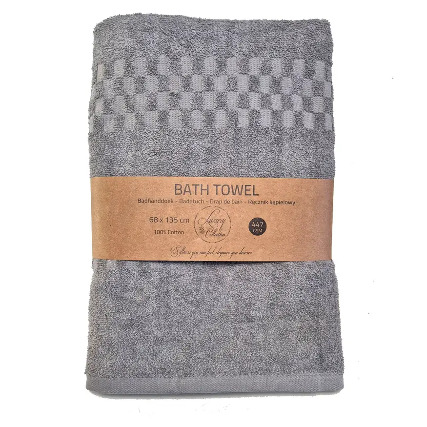 Nhp Handtuch Grau (447 G/m²) 68 X 135