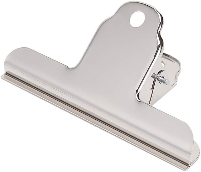 4-zoll Große Bulldog-klammer, 10er-packung Silberne Edelstahl-aktenklammern/lebensmittelechte Metallbeutelklammern Für Büro- Und Schulbedarf (quadratisch)