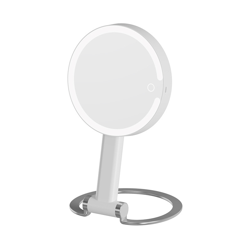 10-fach/1-fach Beleuchteter Vergrößerungsspiegel, Beleuchteter Schminkspiegel Mit Vergrößerungsfunktion, Doppelseitiger Stand-schminkspiegel, Wiederaufladbar, 3 Farben Dimmbar, Ideal Für Reisen