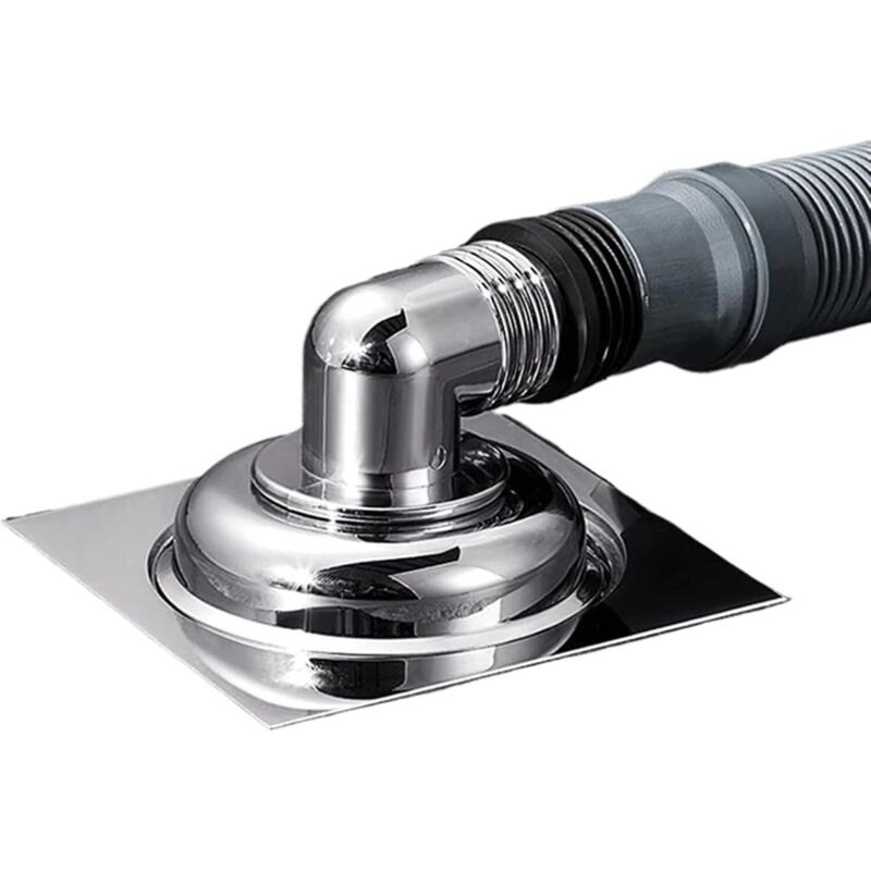 Bodenablaufbogen Für Waschmaschine – Wasserdichter Anschluss Mit Überlaufschutz Und Integrierter Geruchsneutralisierung – 32/40 Mm Hart-pvc