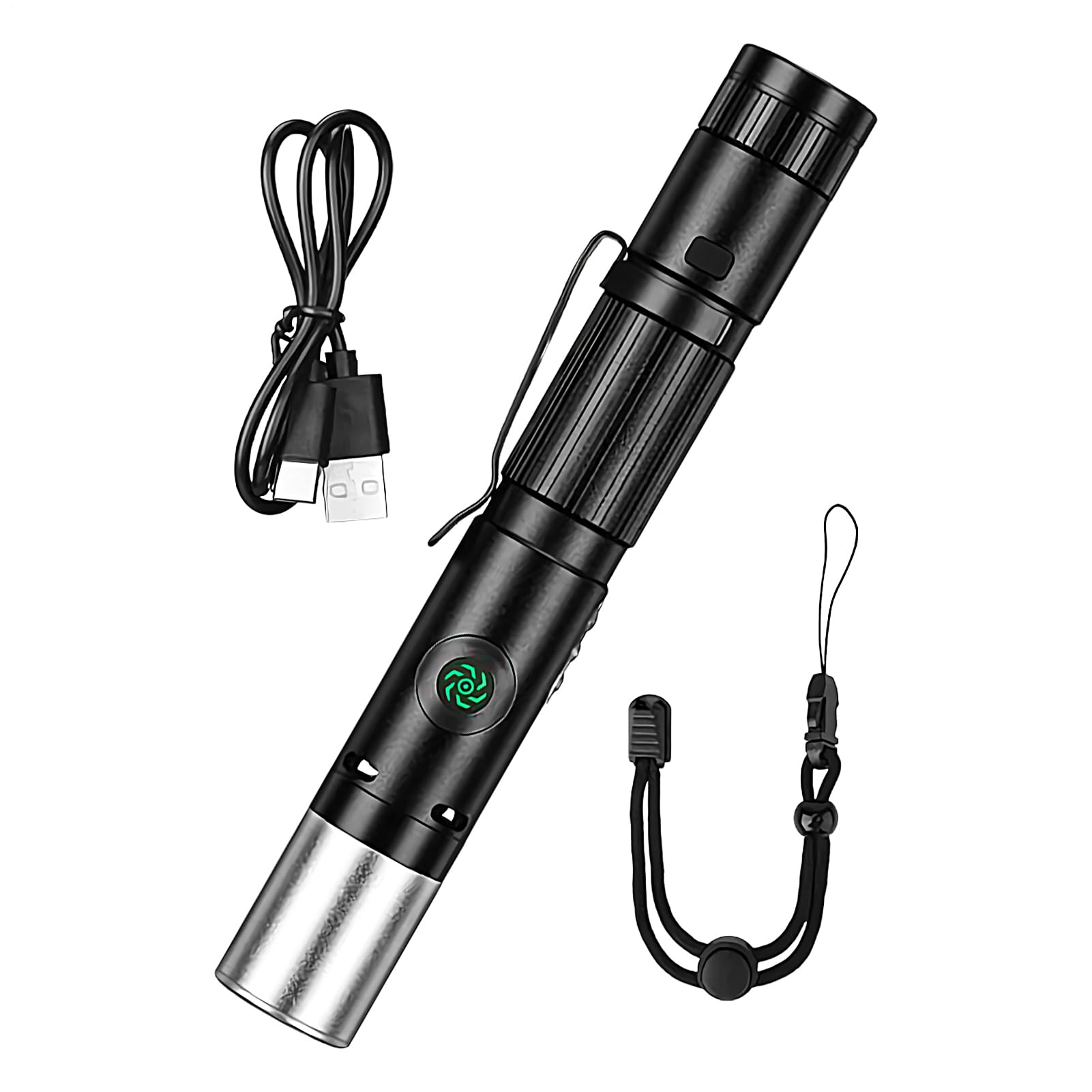 Wiederaufladbare Led-taschenlampe Einstellbare Modi, Tragbare Lampe Für Reisen, Camping, Wandern, Angeln, Überleben, Stromausfälle