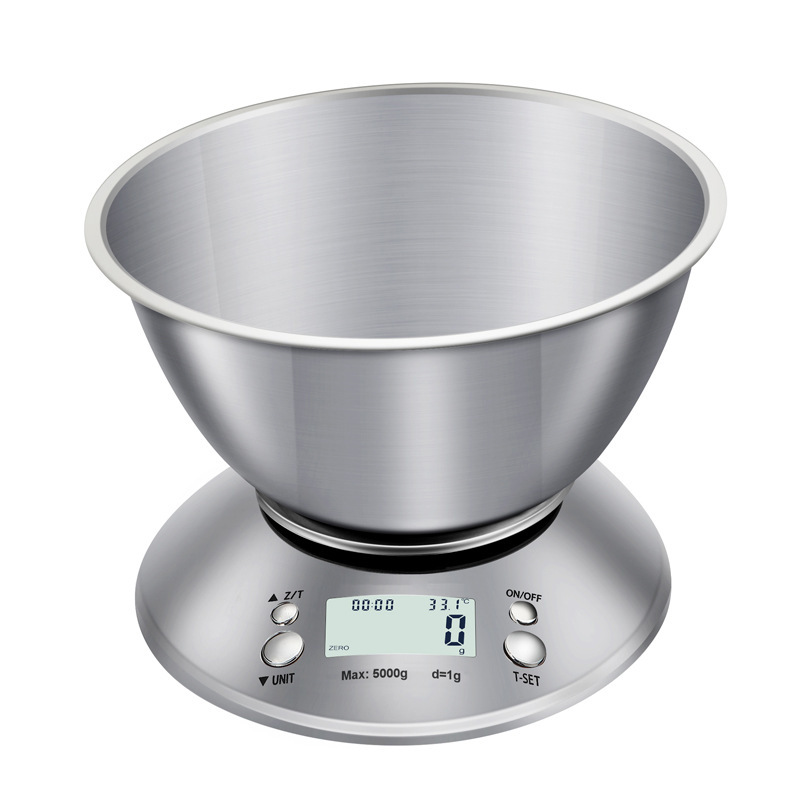 1 Stück Küchenwaage Aus Edelstahl, Reise-lebensmittelwaage, Mini-digital-lebensmittelwaage, Display-skala, 5 Kg