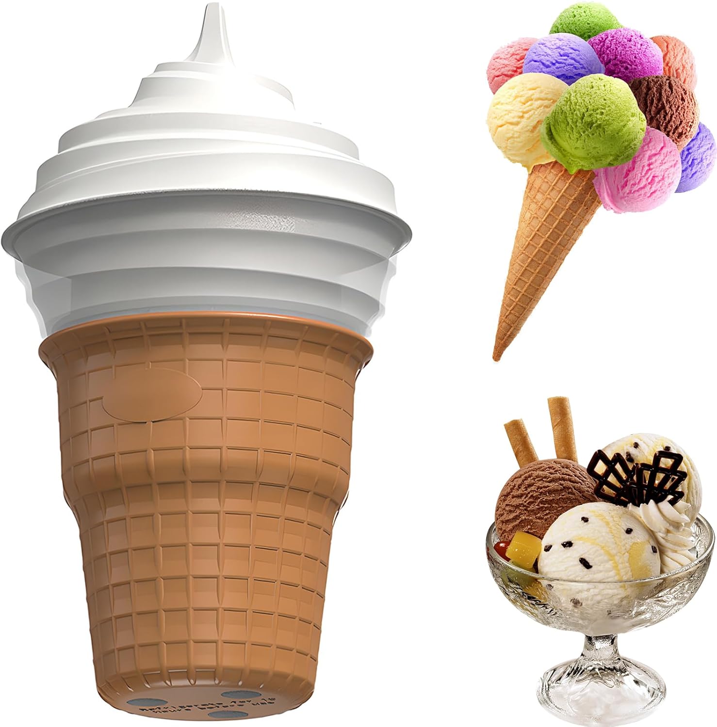 Italienische Eismaschinen, Tragbare Eismaschinen, Hausgemachte 450-ml-eismaschinen Für Sorbets, Eiscreme, Milchshakes Und Gefrorenen Joghurt Für Die Küche