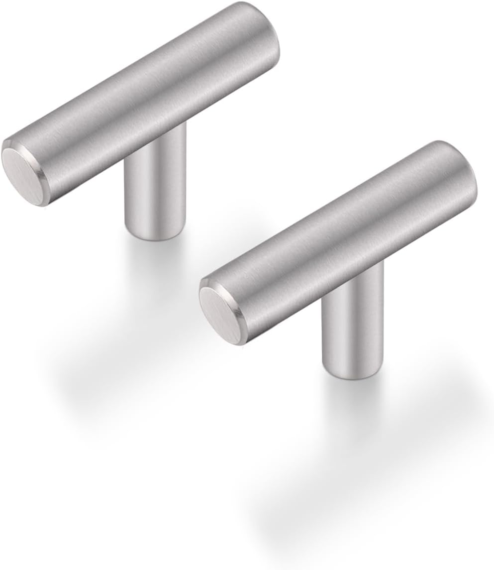 Griffe Für Schubladenschränke, Gebürstete Knöpfe, 50 Mm, 10 Stück, Silberfarben