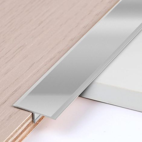 3 Stück Aluminium-t-förmige Abschlussleisten 0,9 M × 2 Cm, Metall-t-profile Für Bodenübergänge Zwischen Schwellen, Fliesen, Holzböden Und Teppichen, Silber