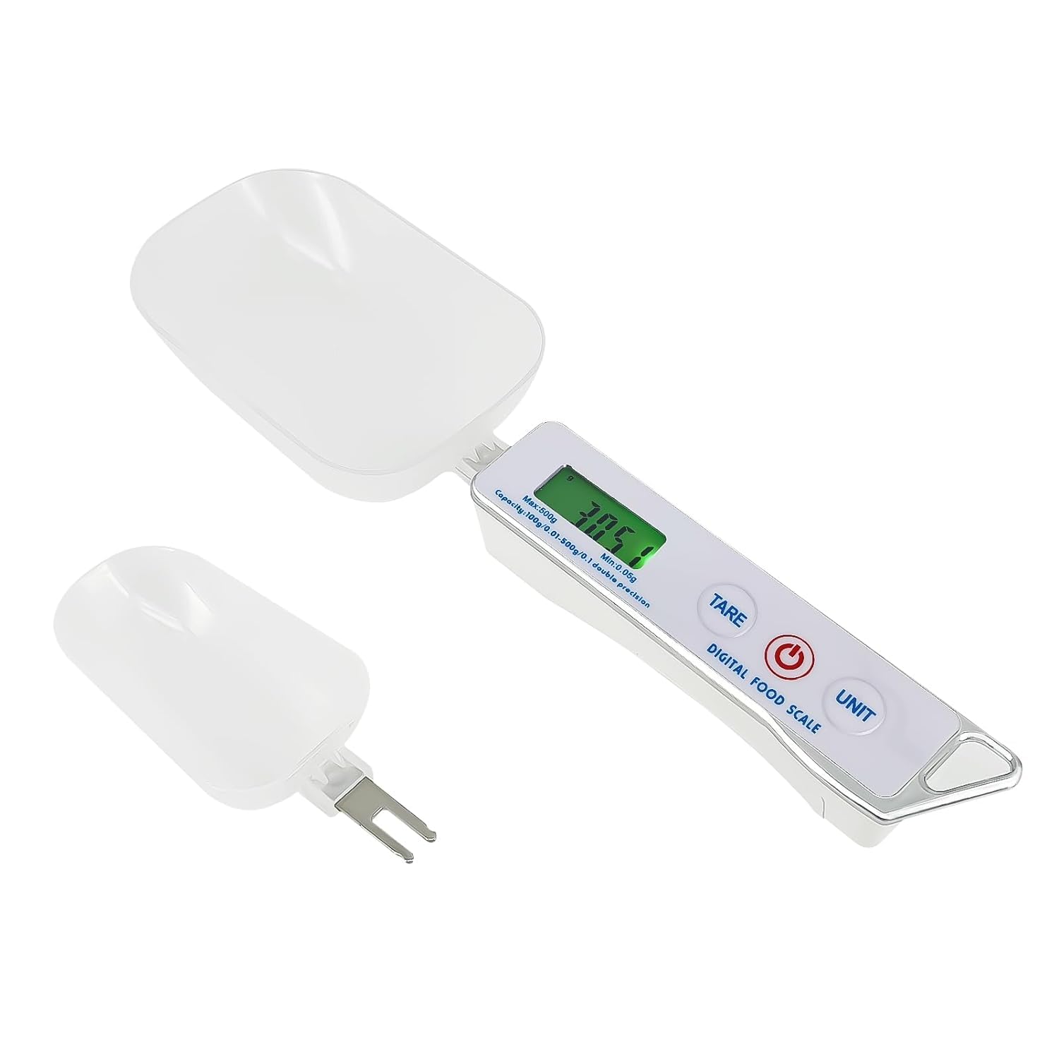 Digitale Löffelwaage, 500 G/0,1 G, Küchenwaage, Digitaler Wiegelöffel Mit Lcd-display, Kaffeewaage Zum Kochen Von Mehl, Reis, Gewürzen, Butter, Hundefutter, Katzenfutter