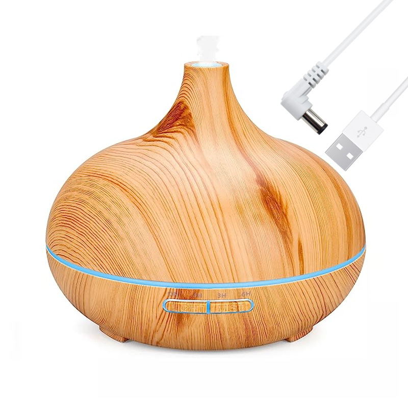 500 Ml Diffusor Für Ätherische Öle, Ultraschall-luftbefeuchter, Aromatherapie-diffusor Mit 7 Farben Led-lichtern, Automatische Abschaltung, Wohnzimmer, Yoga