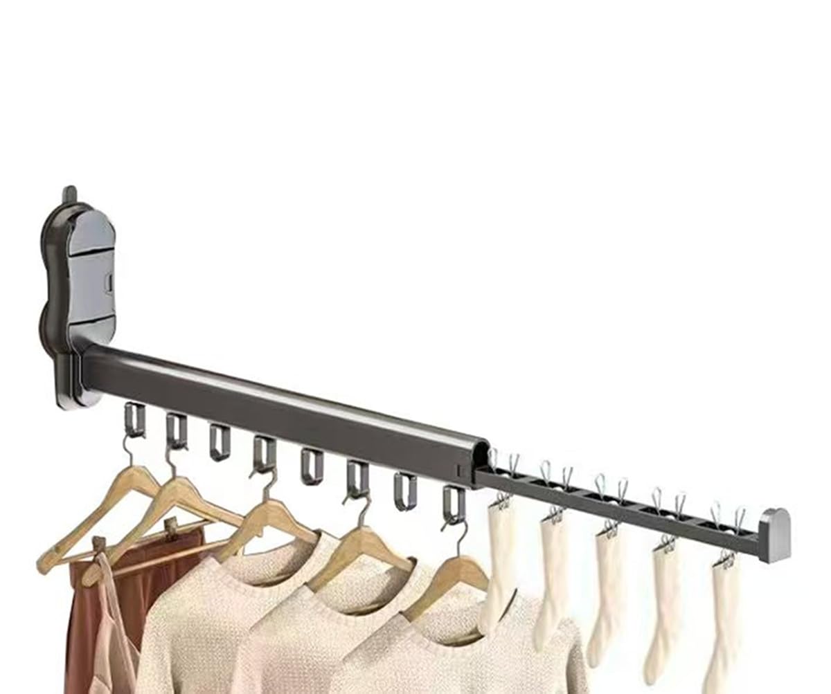 Wäscheständer Wandmontierter Wäschetrockner Mit Saugnapf, Um 90° Klappbarer Wäscheständer Aus Aluminiumlegierung Für Den Innen- Und Außenbereich.